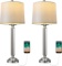 Oneach USB Crystal Table Lamps Set of 2 Accent Chrome Metal Base Drum Shade - $89.99 MSRP