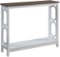 Convenience Concepts Omega Console Table, Driftwood Top / White Frame (203230WDFTW) - $206.99 MSRP
