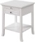Convenience Concepts American Heritage Logan End Table with Drawer and Slide, White - $99.92 MSRP