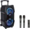 VeGue Bluetooth Karaoke Machine for Adults and Kids, Wireless PA System with Dual 8'' Subwoofers