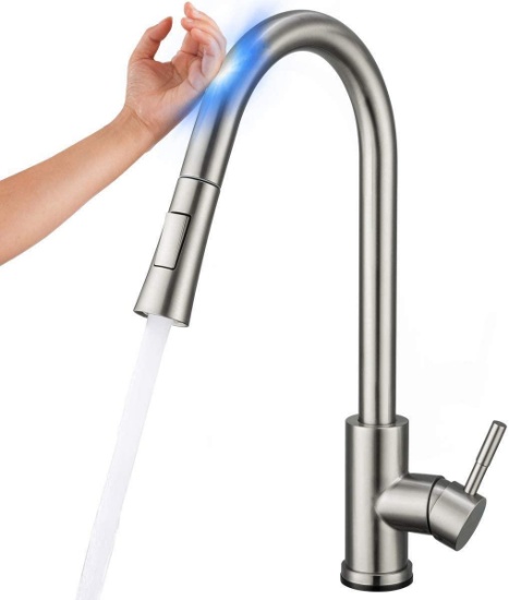 GAPPO Touch Kitchen Faucet with Pull Down Sprayer, Single Handle Smart Kitchen Sink $80.79 MSRP