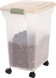 IRIS USA Nmp-L Premium Airtight Pet Food Storage Container, 42-Pounds,Almond