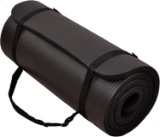 BalanceFrom Exercise Yoga Mat with Carrying Strap, Black