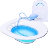 Ralthy Sitz Bath for Over The Toilet Postpartum Care, Foldable With Flusher - $23.75 MSRP