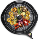 Elite Gourmet EMG-980B Large Indoor Electric Round Nonstick Grill Cool Touch Fast Heat Up $36.99MSRP