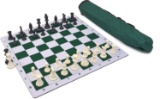 Wholesale Chess Triple Weighted Pieces and Mousepad Board Chess Set (Green)