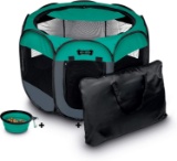 Ruff n Ruffus Portable Foldable Pet Playpen Carrying Case and Collapsible Travel Bowl $44.97 MSRP