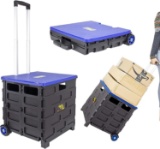 Dbest products Quik Cart Pro Wheeled Rolling Crate Teacher Utility with Seat Heavy Duty $46.51 MSRP