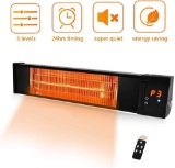 TRUSTECH Patio Heater - Adjustable 1500W Infrared Heater, Electric Heater w/1s-Fast Heating