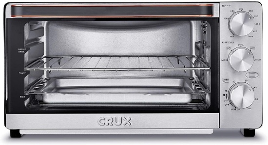 CRUX 6 Slice Convection Toaster Oven, Hassle-Free Baking, Broiling,Toasting and Warming$109.99 MSRP