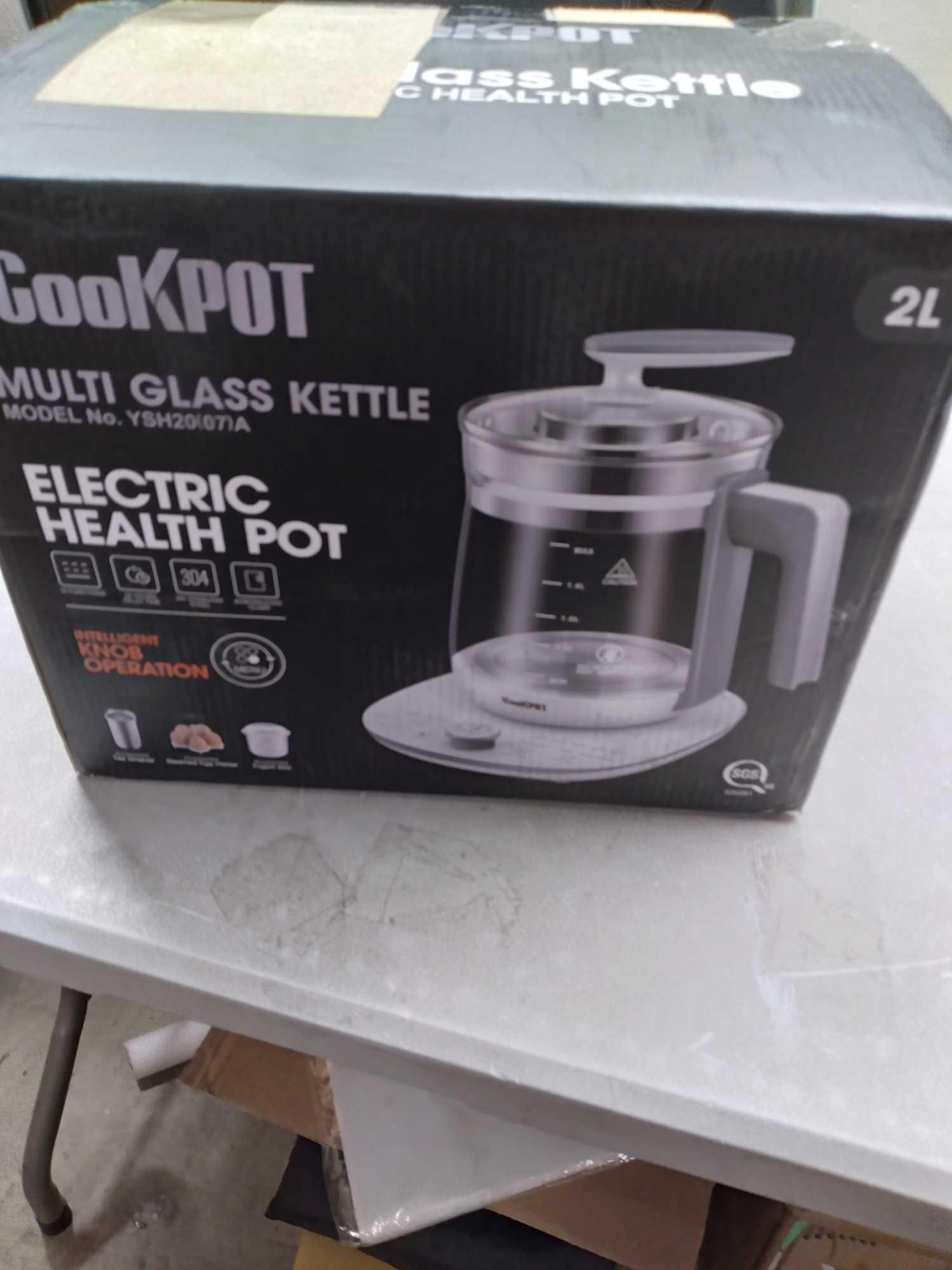 ICOOKPOT Multi-Use Electric Kettle Borosilicate Glass Programmable used once