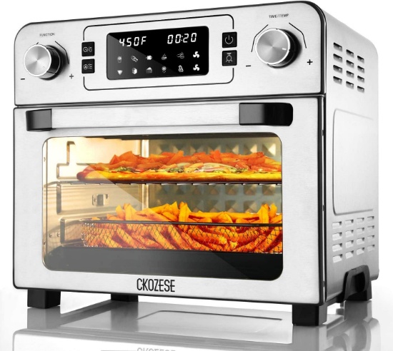Ckozese 1700W 10-in-1 Toaster Oven Air Fryer Combo Stainless Steel Dehydrator- $145.99 MSRP