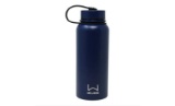 Wellness Powder Coated Double-Wall Stainless Steel Bottle, Navy Blue