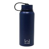Wellness 30-oz. Powder Coated Double-Wall Stainless Steel Bottle - Navy Blue - $29.99 MSRP
