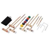 Eastpoint Sports 6 Player Croquet Set With Deluxe Carry Bag Wood Outside Yard Family Fun Game