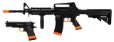 Sig Sauer Patrol Kit with Spring Pistol and M4 AEG Airsoft Rifle [5000 BBS Included] (Black/Orange)