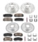 Power Stop K444 Front & Rear Brake Kit with Drilled/Slotted Brake Rotors and Ceramic Brake Pads