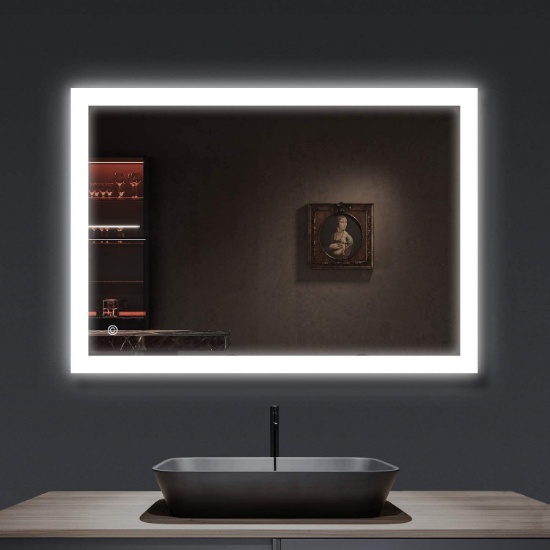 Smartrun 28x36 inches Bathroom LED Lighted Mirror Horizontal And Vertical Hanging - $249.99 MSRP