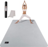 Cambivo Yoga Mat Extra Wide TPE Mat for Men and Women, Exercise Fitness Mat