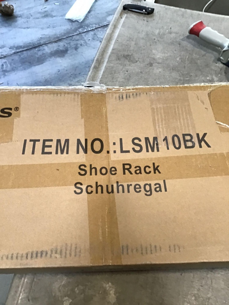 songmics 10 tiers shoe rack on Songmics 10 Tier Shoe Rack Shoe Storage Shoe Shelf With Stable Iron Structure Black Lsm10bk Estate Personal Property Online Auctions Proxibid