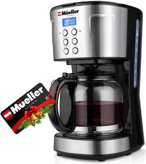 Mueller Ultra Coffee Maker, Programmable 12-Cup Machine, Multiple Brew Strength $39.99 MSRP