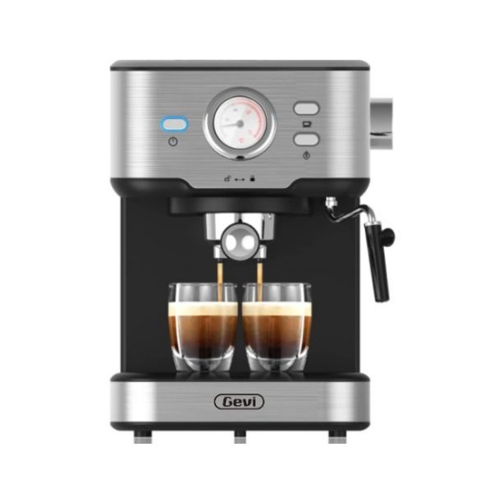 Gevi GECME403-U Espresso Machine With Built in Frother Stainless Steel Silver