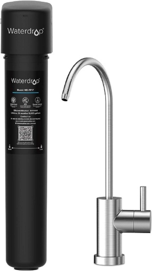 Waterdrop 17UB Under Sink Water Filter System with Stainless Steel Faucet - $94.99 MSRP