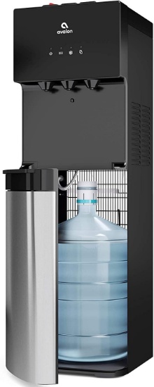 Avalon Bottom Load Water Cooler 3 Temp, Stainless/Black (A4BLWTRCLR) (811691021676) - $199.99 MSRP