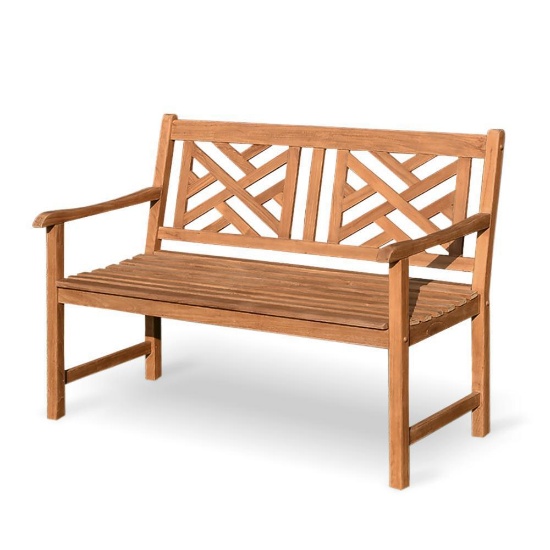 4 Ft. Teak Chippendale Bench