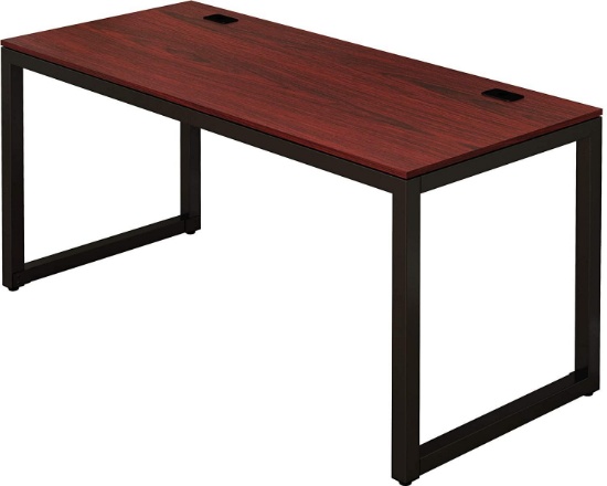 SHW Home Office 55-Inch Large Computer Desk, Black/Cherry (OD-006-3) - $88.87 MSRP