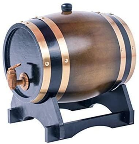 1.5L Whiskey Barrel Dispenser Oak Aging Barrels Home Whiskey Barrel Decanter - $35.70 MSRP