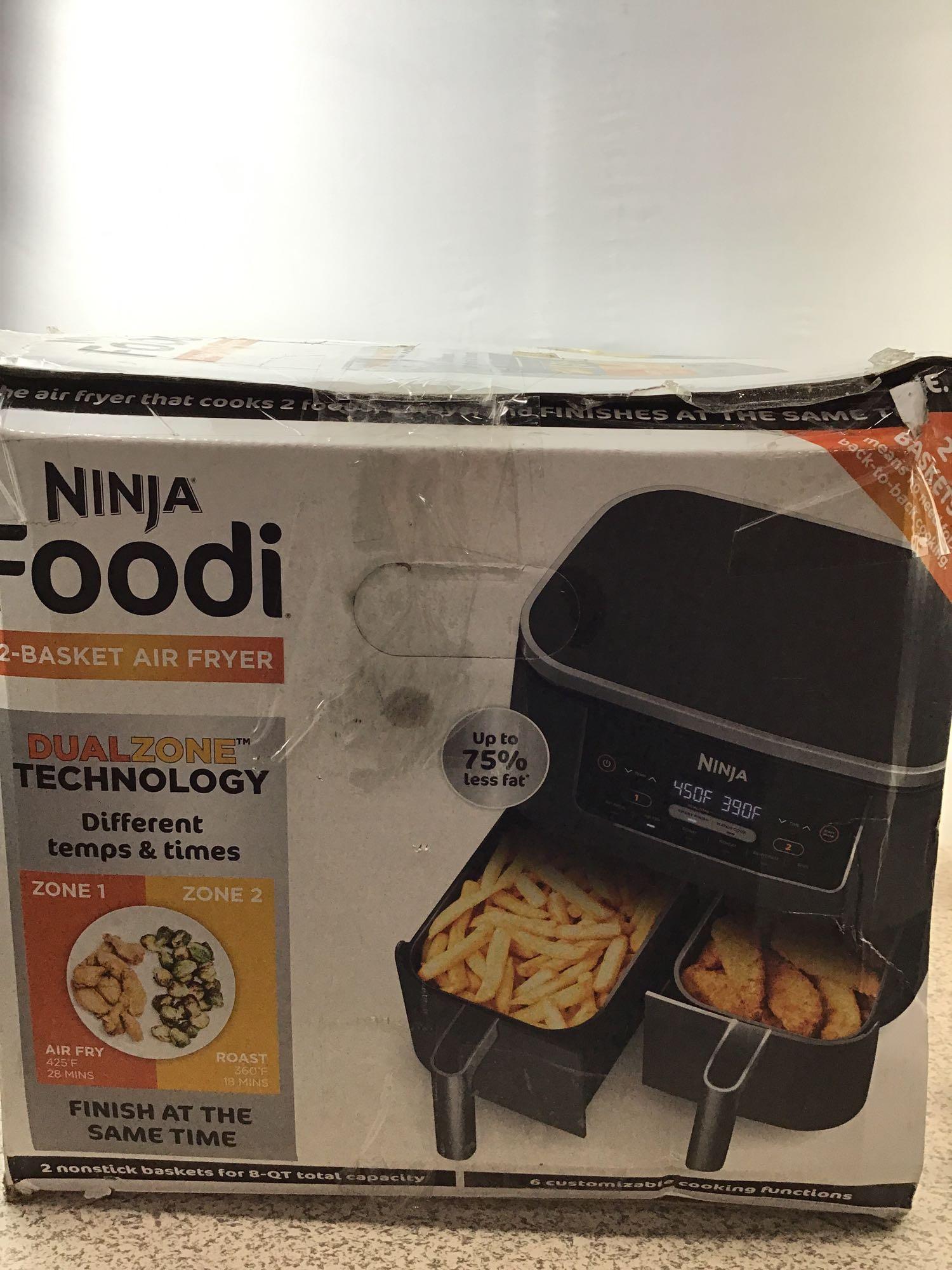 Ninja DZ201 Foodi 6-in-1 2-Basket Air Fryer W/ DualZone Technology