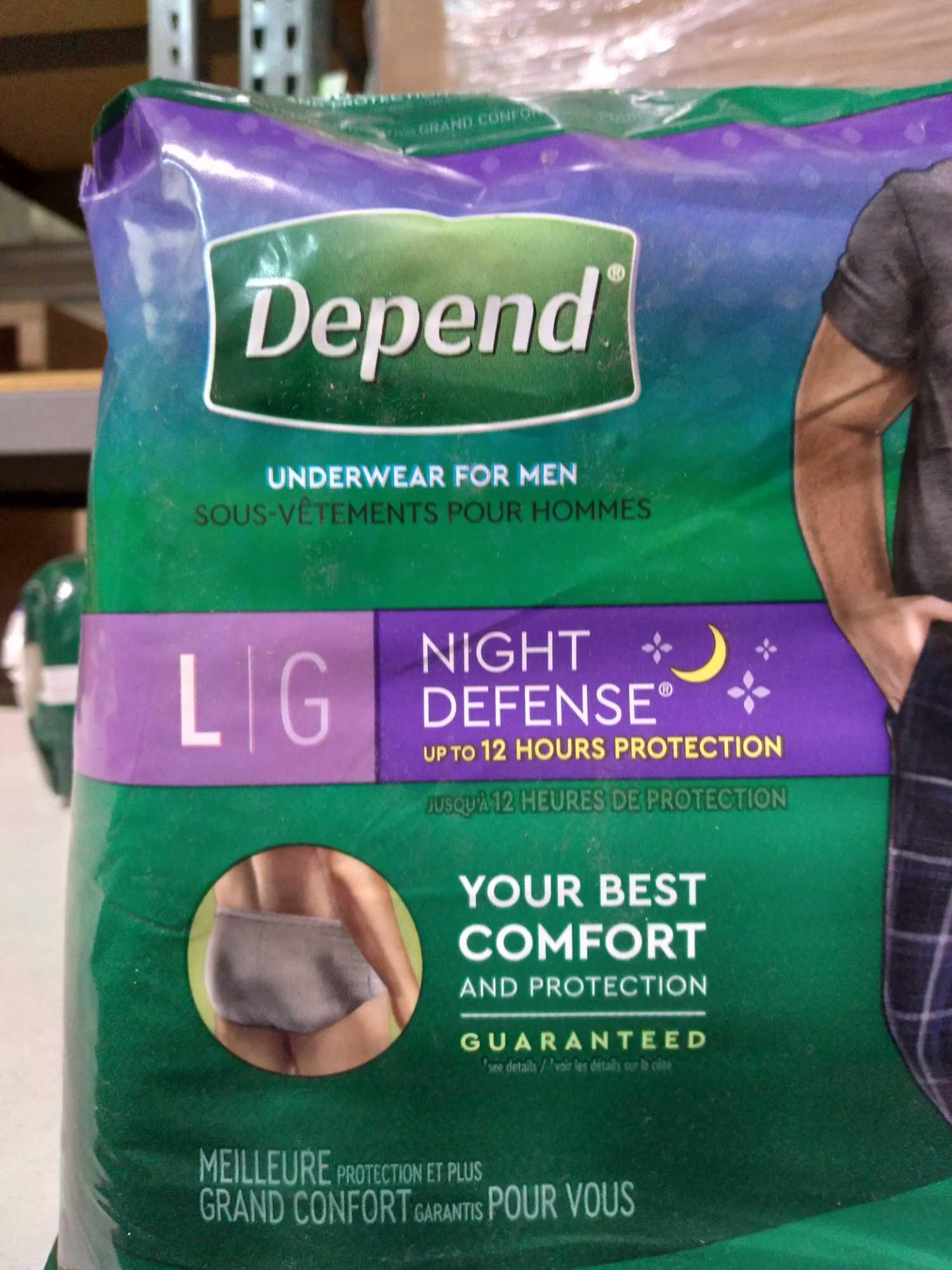 Depend Night Defense Incontinence Underwear for Men, Overnight, Disposable,  Extra-Large, 24 Count (2 Packs of 12) (Packaging May Vary)