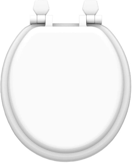 Sanilo Round Toilet Seat, Wide Choice Of Slow Close Toilet Seats, Molded Wood, Strong Hinges (White)