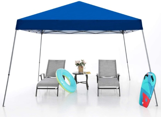MasterCanopy Slant Leg Pop Canopy Tent 8x8 Top Instant Outdoor Canopy Easy Set up Folding Shelter