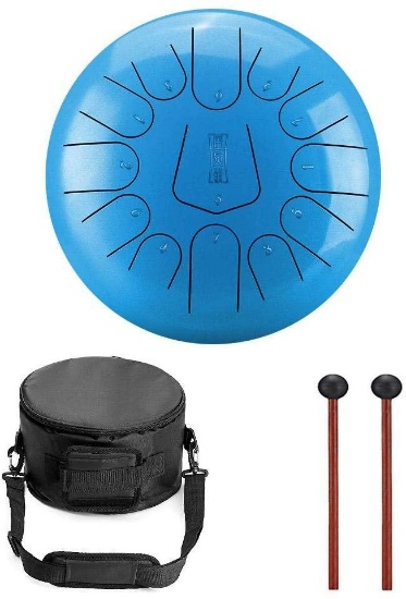 Niome 12 Inch Steel Drum 13 Notes with Travel Bag and Mallets,Tank Drum Chakra Drum,Percussion Hand