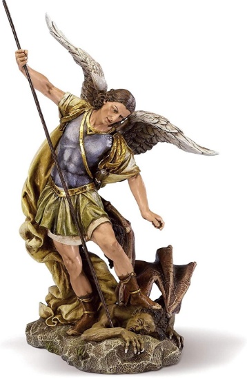 Joseph's Studio by Roman - St. Michael Figure on Base, 10" Scale Renaissance Collection, 12" H,