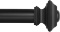 Ivilon Drapery Treatment Window Curtain Rod - Square Design 1 1/8 Rod. 48 to 86 Inch. Black, $37.22