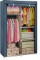 Yomeliy Closet Wardrobe, Clothes Storage Organizer with Hanging Rod and Cube Storages, DIY Closet