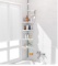 ADOVEL 4 Layer Corner Shower Caddy, Adjustable Shower Shelf, Constant Tension Stainless Steel Pole