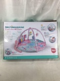 Amagoing Baby Play Gym,Kick and Play Piano Activity Mat with 5 Hanging Sensory Toys for Girl and Boy
