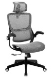 Xishe Ergonomic High Back Mesh Computer Task Chair With Flip up Arms Grey