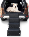 Heeyoo 4-Step Pet Car Step Stairs, Black