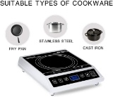 Commercial induction Cooktop, Warmfod Electric Countertop Burner 1800W(120v) LCD Screen, $179.99