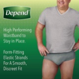 Depends Fit-Flex Incontinence Underwear for Men, Extra-Large 24 Count