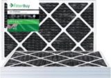 FilterBuy Allergen Odor Eliminator 14x25x1 MERV 8 Pleated AC Furnace Air Filter with ActivatedCarbon