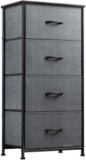 WLIVE Dresser with 4 Drawers, Fabric Storage Tower, Organizer Unit for Bedroom, Hallway, Entryway