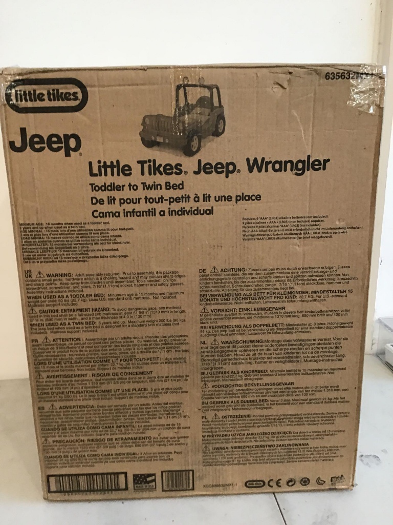 Little Tikes Jeep Wrangler Toddler To Twin Bed Parts | Estate & Personal  Property Personal Property | Online Auctions | Proxibid