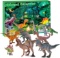 Mouttop...Chirstmas Countdown Advent Calendar with 24 Pieces Realistic Dinosaur Figures Playset