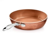 otham Steel 12? Nonstick Fry Pan Hammered Copper Collection, Premium Aluminum Cookware with Stainles